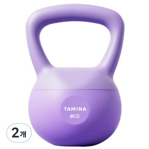 타미나스포츠 프리미엄 말랑말랑 케틀벨, 퍼플, 4kg, 2개