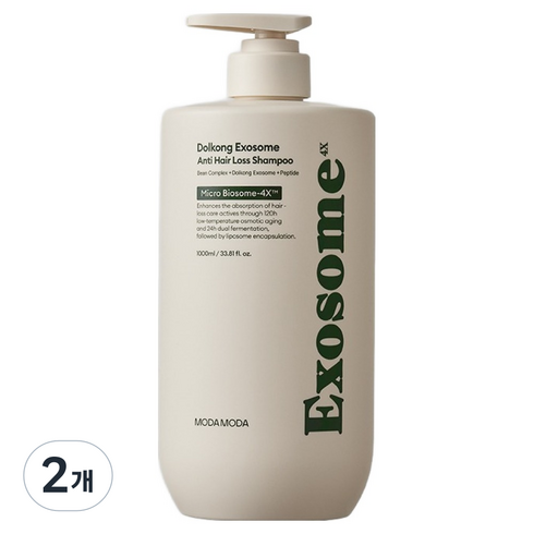 모다모다 돌콩 엑소좀 탈모 샴푸, 1L, 2개
