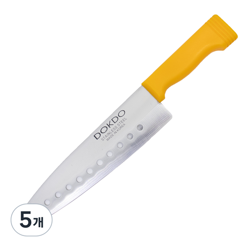 DOKDO 구멍 칼라 식도, 노랑, 5개