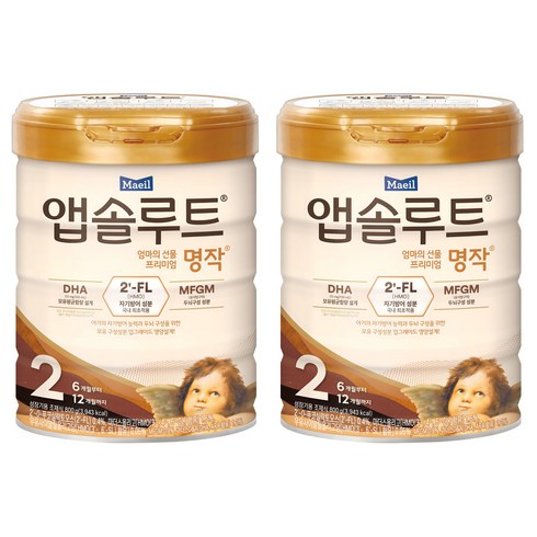 앱솔루트 엄마의 선물 프리미엄 명작 분유 2단계, 800g, 1개입, 2개
