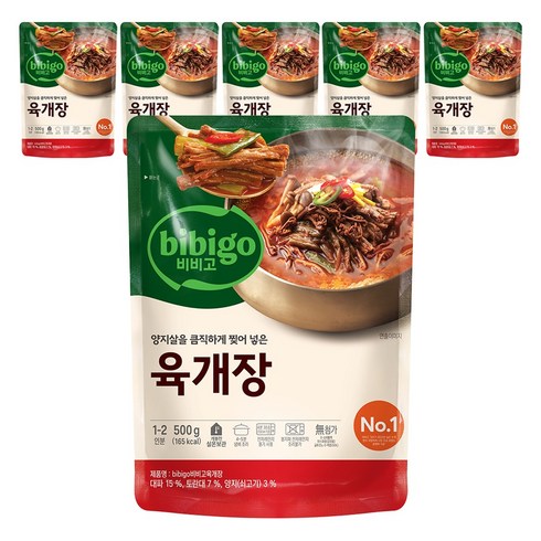 비비고 육개장, 500g, 6개