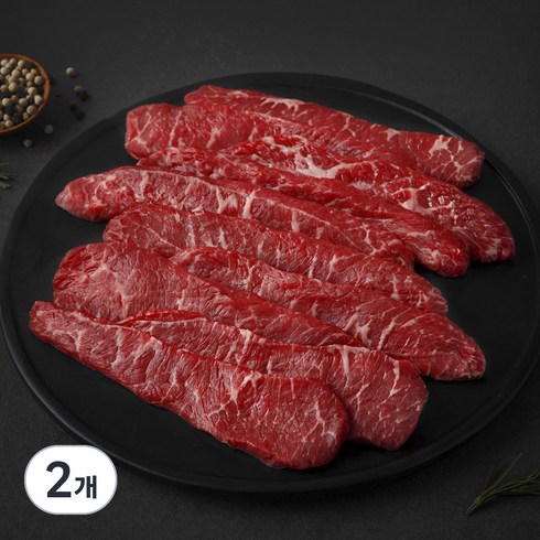 미국산 플랫아이언 구이용 (냉장), 300g, 2개