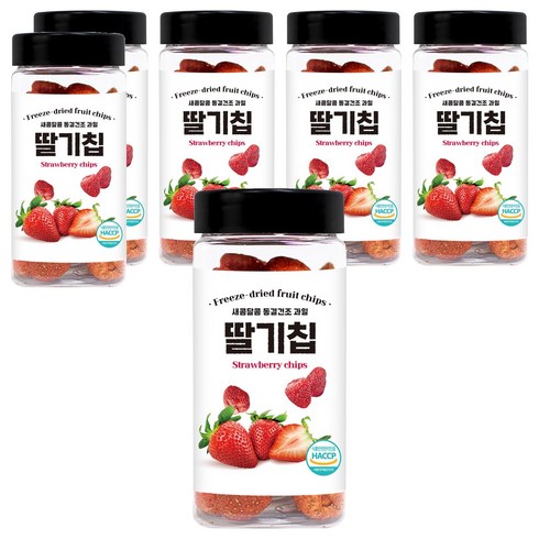 미다몰 HACCP 동결건조 딸기칩, 6개, 55g