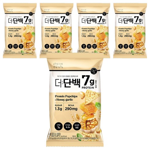 더단백 빙그레 건강tft 팝칩 허니갈릭맛, 5개, 44g