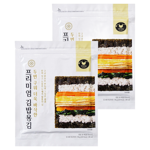 만전김 프리미엄 김밥용김 20매, 56g, 2개