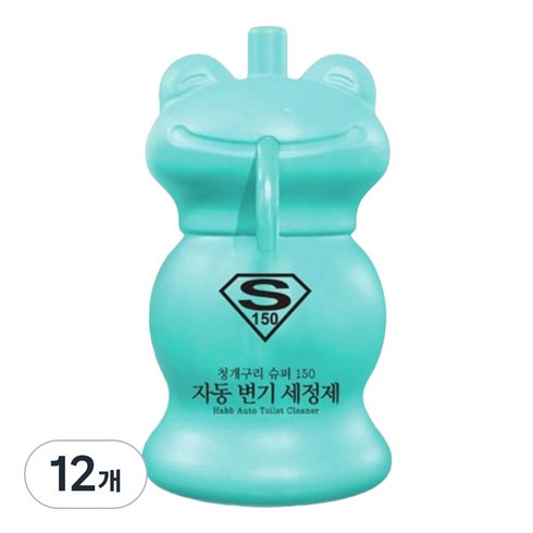하비비 청개구리 슈퍼150 자동 변기세정제, 150g, 12개