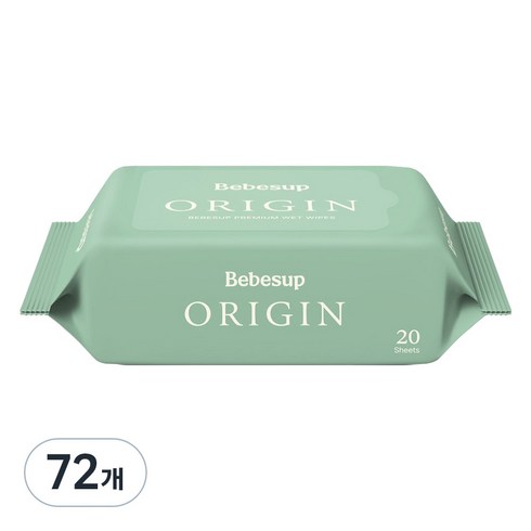 베베숲 오리진 유아물티슈 휴대형, 50g, 20매, 72개
