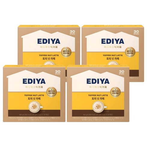 이디야 토피넛라떼, 20g, 30개입, 4개