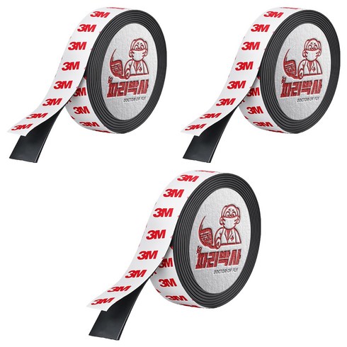 파리박사 자석 롤 테이프 3m x 30mm, 3개