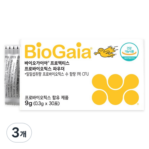 바이오가이아 프로텍티스 프로바이오틱스 파우더 30p, 9g, 3개