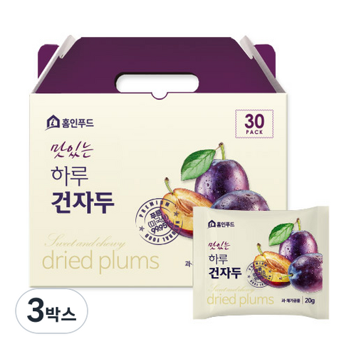 홈인푸드 하루건자두 푸룬 선물세트(20gx30입), 600g, 3박스
