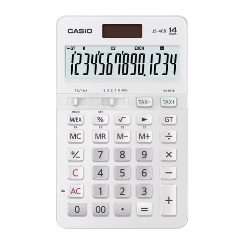 카시오 일반 계산기 JS-40B, 화이트, 1개