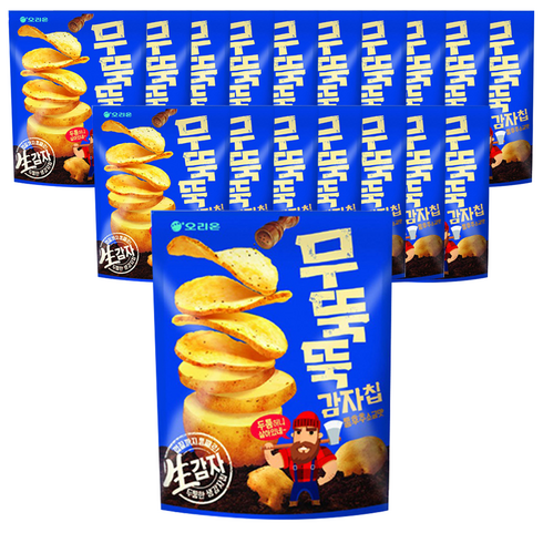 무뚝뚝감자칩 통후추 소금맛 과자, 60g, 18개