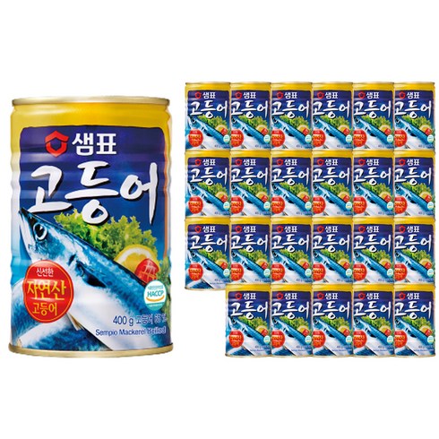 샘표 고등어 통조림, 400g, 24개