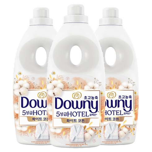 다우니 초고농축 호텔 컬렉션 섬유유연제 화이트 코튼 본품, 1.05L, 3개
