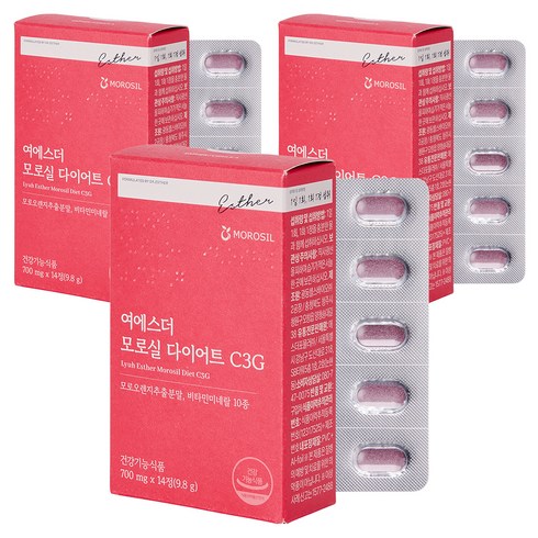 에스더포뮬러 여에스더 모로실 다이어트 C3G 9.8g, 14정, 3개