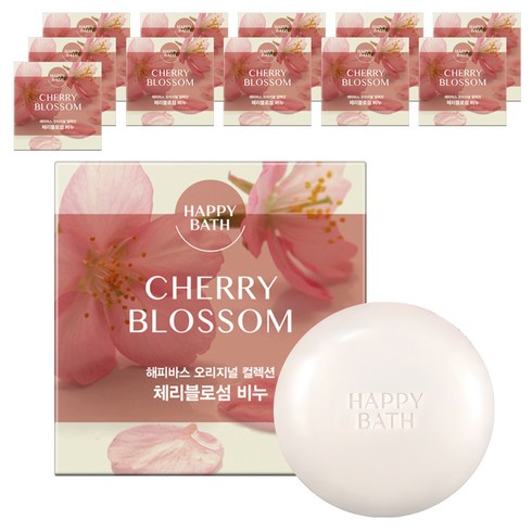 해피바스 오리지널 컬렉션 비누 체리블로섬향, 90g, 12개입
