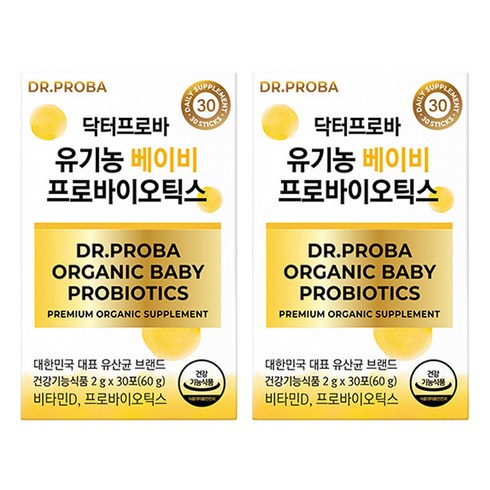 닥터프로바 유기농 베이비 프로바이오틱스 30p, 60g, 2개