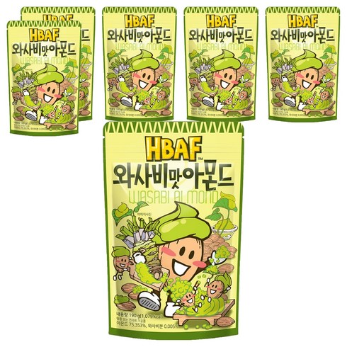 바프 와사비맛 아몬드, 190g, 6개