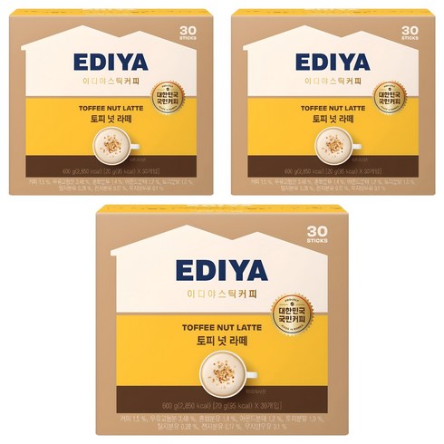 이디야 비니스트 토피넛 라떼분말, 20g, 30개, 3개