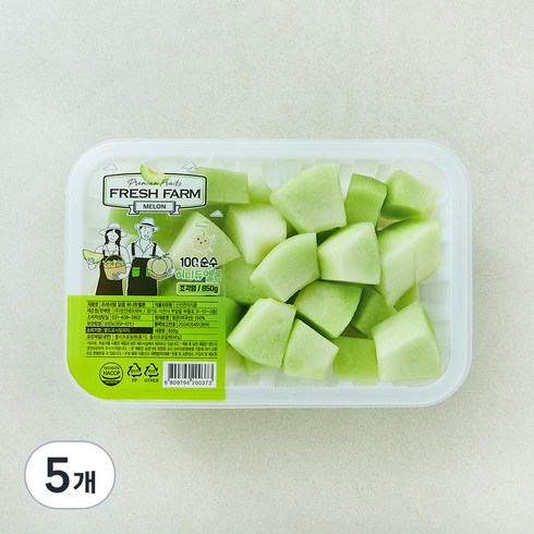 프레쉬팜 달콤 허니듀메론, 850g, 5개