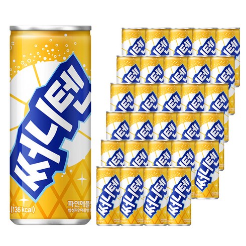 해태htb 써니텐 파인애플향, 250ml, 30개