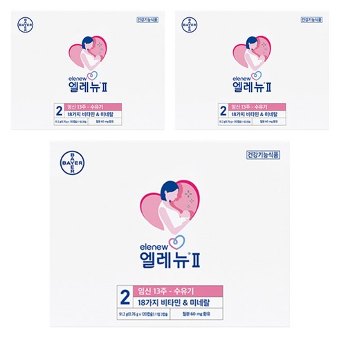 엘레뉴 2 임산부 비타민, 120정, 3개