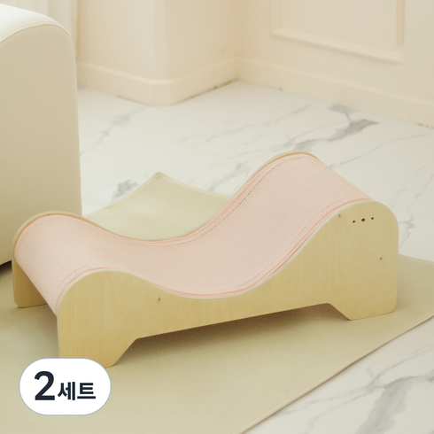 캣츠드림 프리미엄 힐링베드 스크래쳐 + 방울 털공 + 리필 2종 세트 005, 그레이(리필), 핑크(리필), 랜덤발송(털공), 2세트