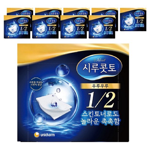 시루콧토 우루우루 화장솜, 40매입, 10개