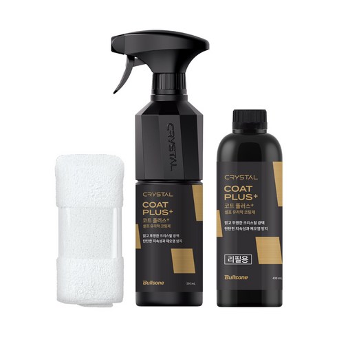 불스원 크리스탈 코트 플러스 500ml + 리필 300ml + 극세사융, 1세트, 800ml