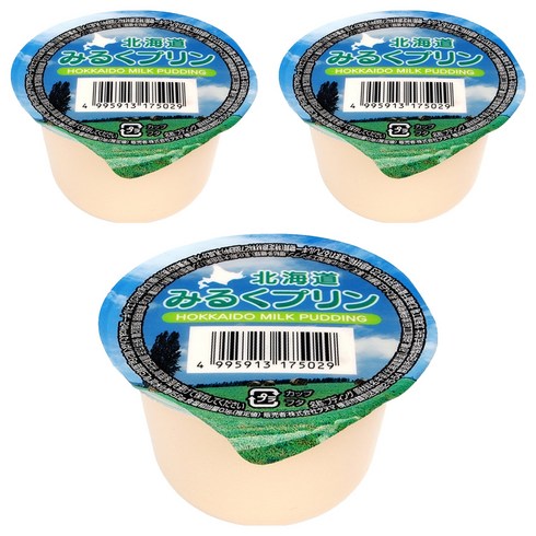 홋카이도 밀크 푸딩, 3개, 100g