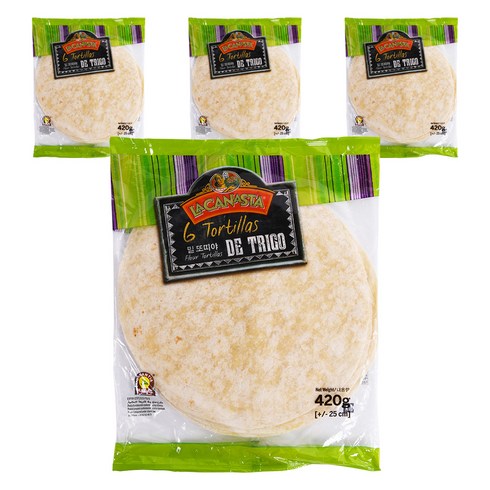 라카나스타 밀 또띠야 25cm, 420g, 4개