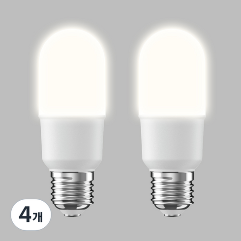 LED 삼파장 대체형 플리커프리 스틱전구 KDT-JT 12W, 주백색, 4개