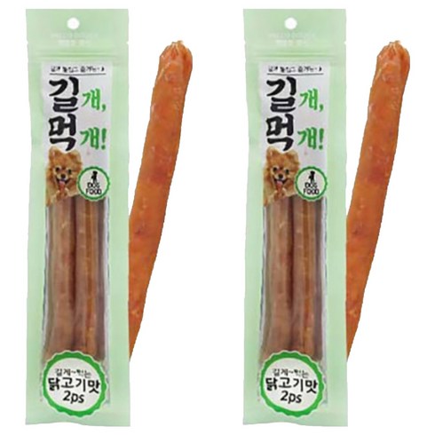 헬로도기 강아지 길개먹개 스틱 간식, 2개, 닭고기, 64g