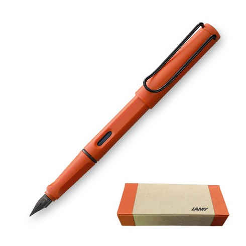 LAMY 사파리 만년필 2021년 한정판 기프트패키지, F, 테라레드