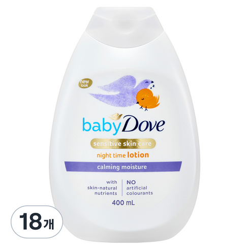 베이비도브 카밍 모이스처 바디로션, 400ml, 18개