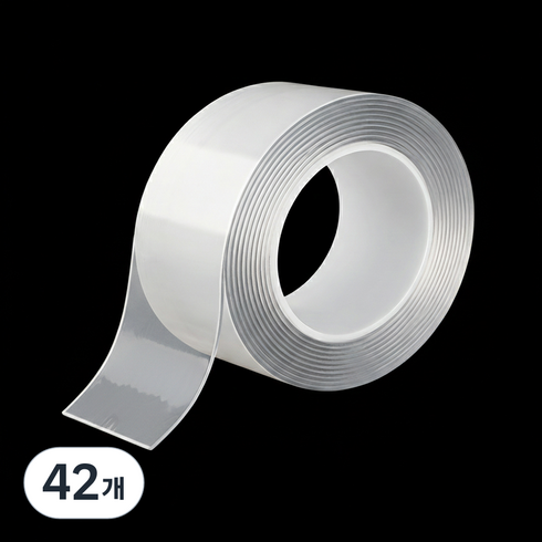 라노홈 울트라 픽스 클리어 겔 초강력 양면 실리콘 테이프 투명 30mm x 3m, 42개