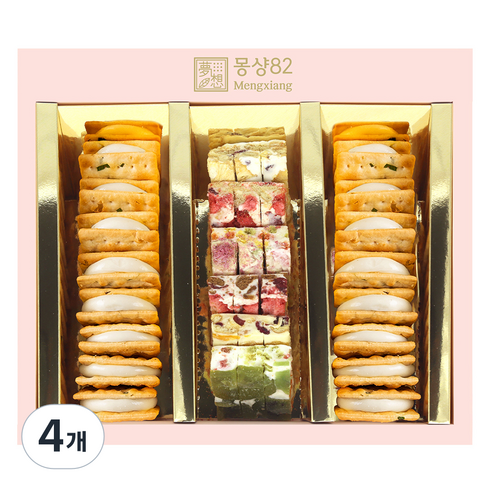 몽샹82 쫀득 누가 컬렉션 A 선물세트 + 쇼핑백, 4개, 7종