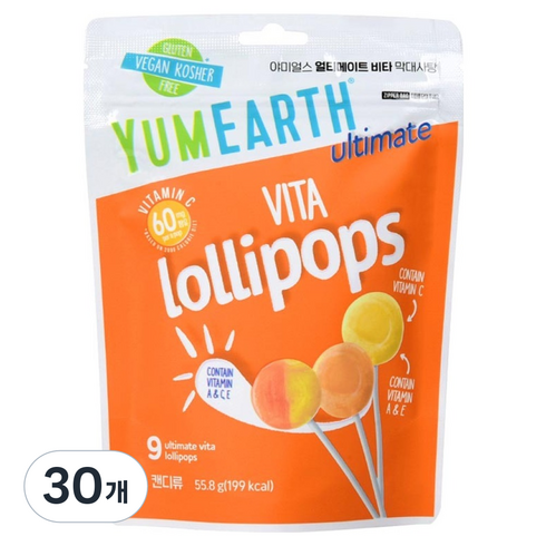 야미얼스 얼티메이트 비타 막대사탕, 55.8g, 30개