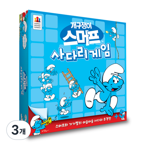코리아보드게임즈 개구쟁이 스머프 사다리게임, 혼합색상, 3개