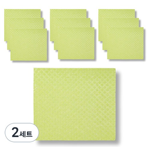 이랑이랑 셀룰로오스 스웨덴행주 애플그린, 2세트, 10개입