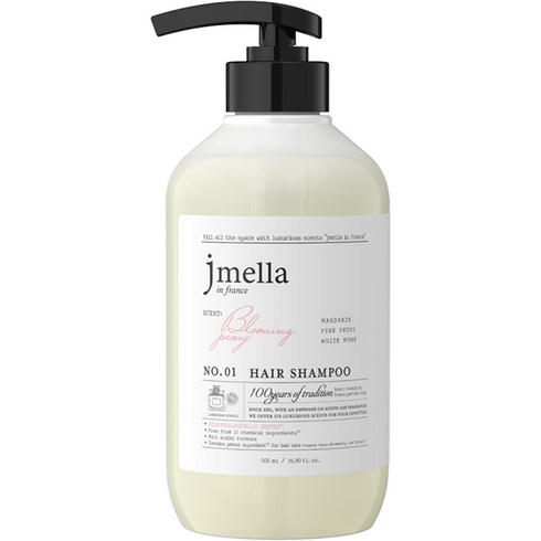 제이멜라 인 프랑스 블루밍 피오니 헤어 샴푸 러블리 플로럴향, 500ml, 1개
