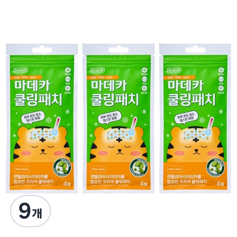 동국제약 마데카 쿨링패치, 4개입, 9개