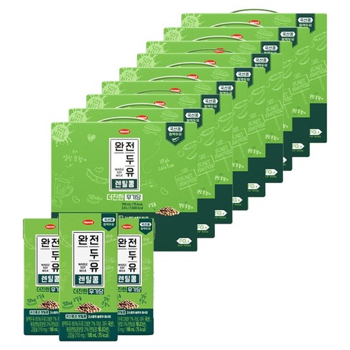 전두유 더진한 렌틸콩 무가당, 190ml, 180개