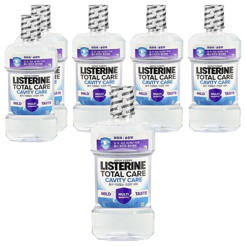 리스테린 토탈케어 캐비티케어, 1L, 1개입, 6개