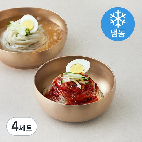 외갓집 옥천 물냉면 2개입 + 비빔냉면 2개입 세트 (냉동), 1.666kg, 4세트
