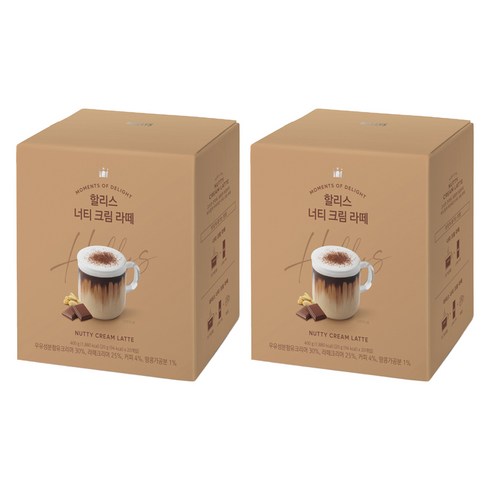 할리스 너티 크림 라떼, 20g, 20개입, 2개