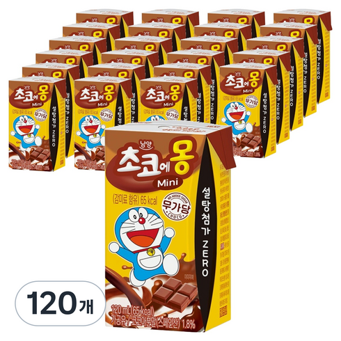 초코에몽 미니 무가당, 120ml, 120개