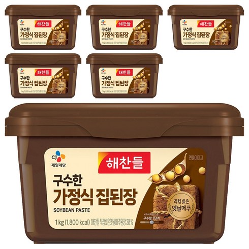 해찬들 구수한 가정식 집된장, 1kg, 6개