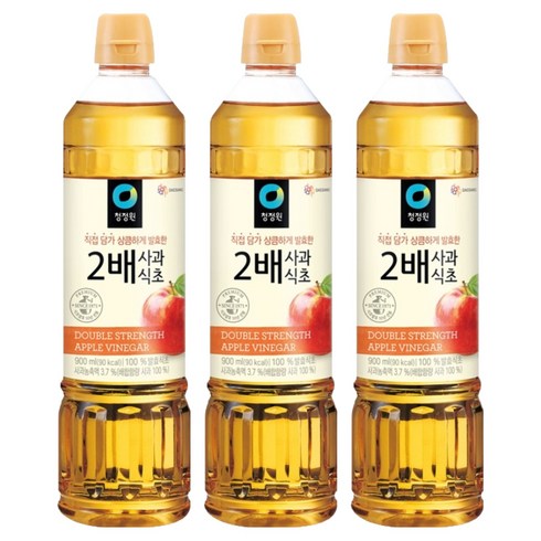 청정원 2배 사과식초, 900ml, 3개